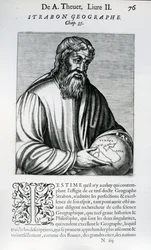 Strabo, Illustration aus Andre Thevets 